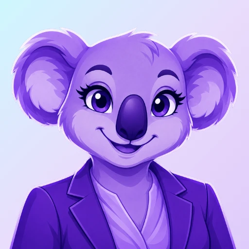 Profile icon of Margot, 828 Biz Marketing’s AI SEO Strategist, shown as a purple vector-style female koala wearing a blazer.